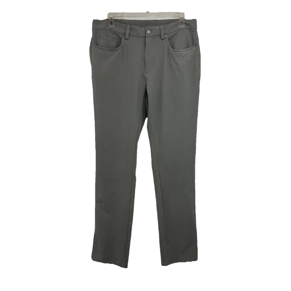 NWOT Greg Norman Gray Golf Pants Men’s 32x32 Elastic Waist Snap Close Stretch